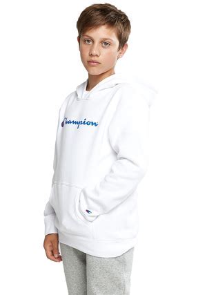 Champion hoodie hotsell white kids