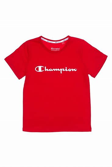 Champion Script Tee Shirt - Kids - Vermillion