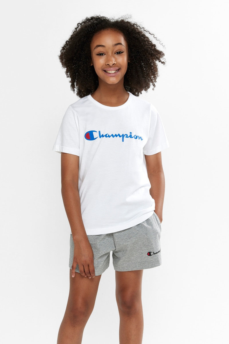 Champion Script Tee Shirt - Kids - White